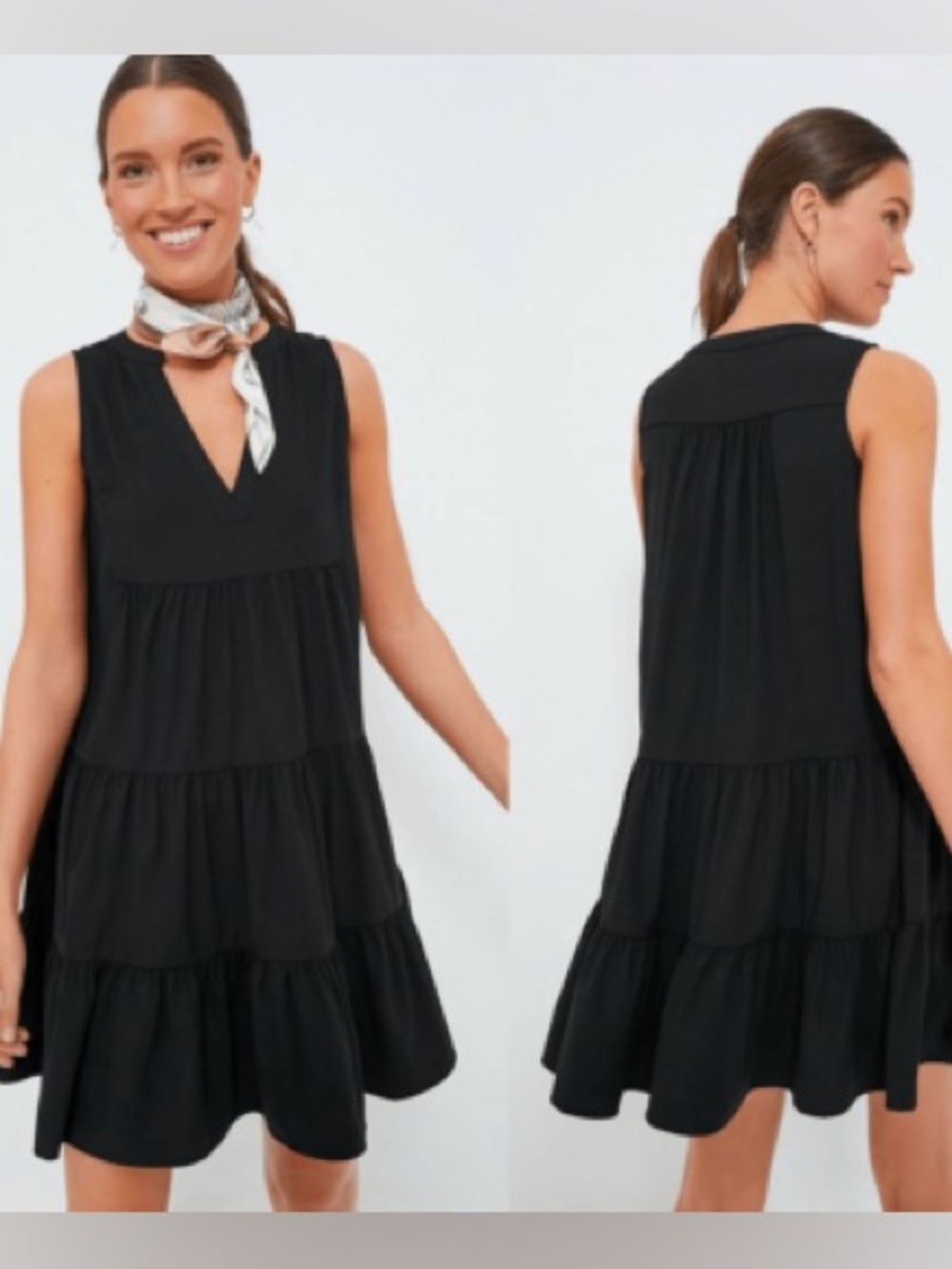 Pomander Place (Tuckernuck) Black Sleeveless Crepe Kenzo Dress, Size Medium